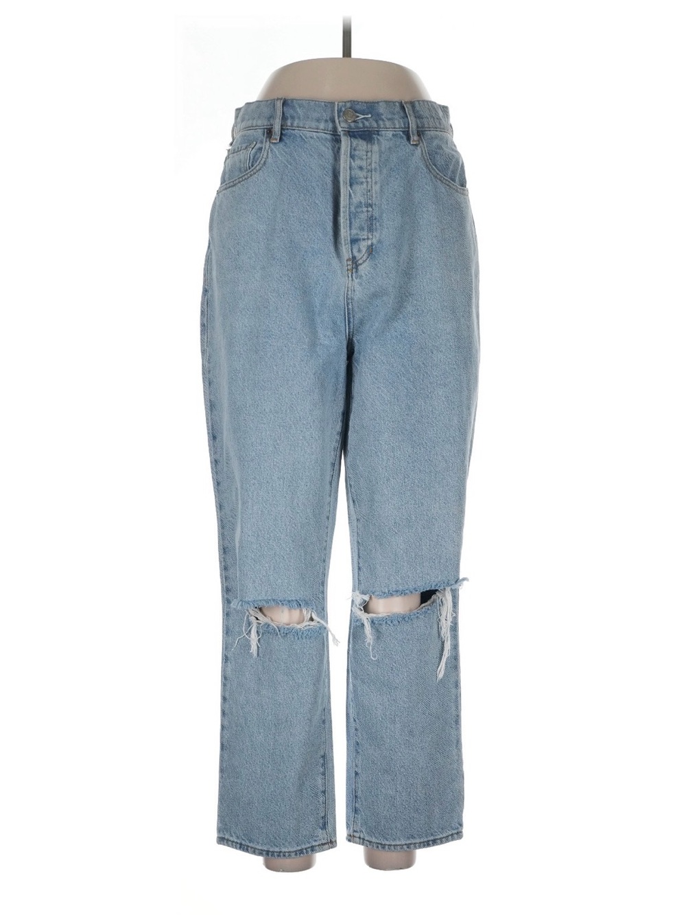 PacSun size 30  Blue High-Waist Distressed Knee Jeans for Women